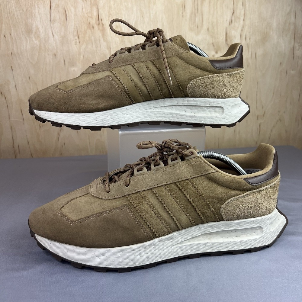 Adidas Retropy E5 Mens 10.5 GX9502 Brown Suede Sneakers Cardboard Aluminum